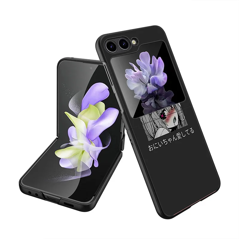 Роскошные женские чехлы Shyness в стиле аниме для Samsung ZFlip6 Z Flip3 Flip4 Flip5 мобильный