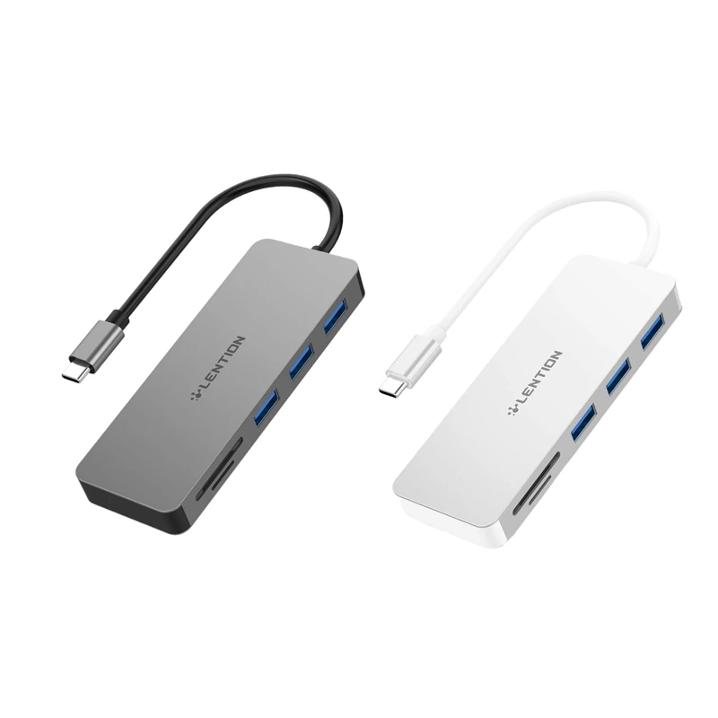 

Устройство для чтения SD/Micro SD карт LENTION C16S, Тип C, 3 USB 3,0