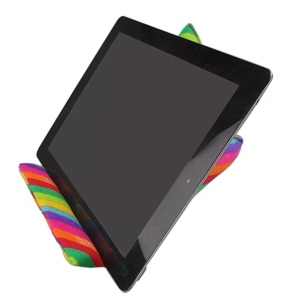 

Book Rest Home Office Universal Reading Bed Portable Canvas Support Cushion Foam Tablet Pillow Holder Rainbow Stripe Stand