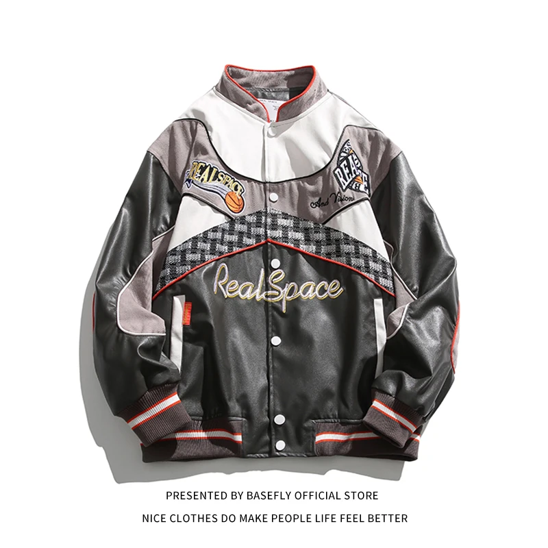 

New Arrival Chic Patchwork High Street Men Varsity Bomber Jacket Unisex Women Baseball Coach Stadium Letterman Casual Couple
