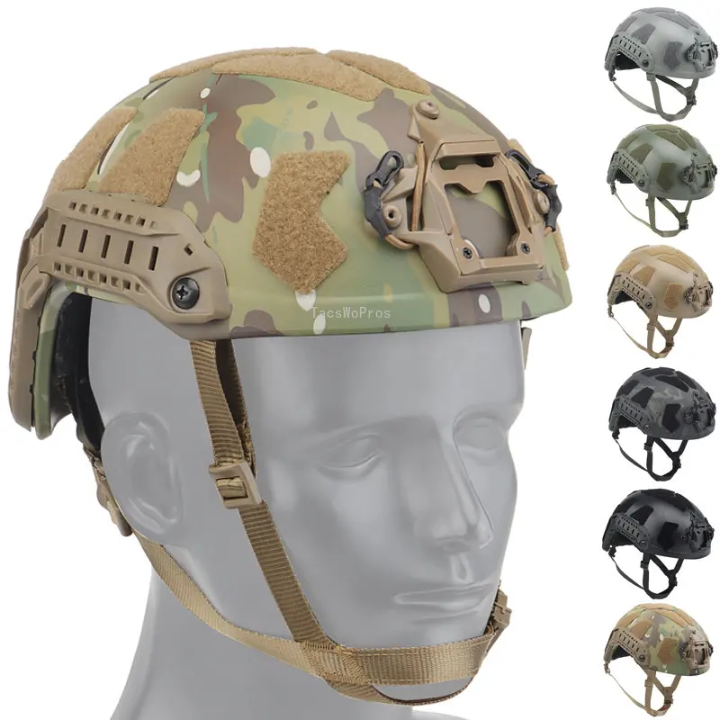 Tactical FAST Helmet Adjustable Military Shooting Airsoft CS Combat Helmet with Soft Pads Paintball Hunting Half Covered Helmets