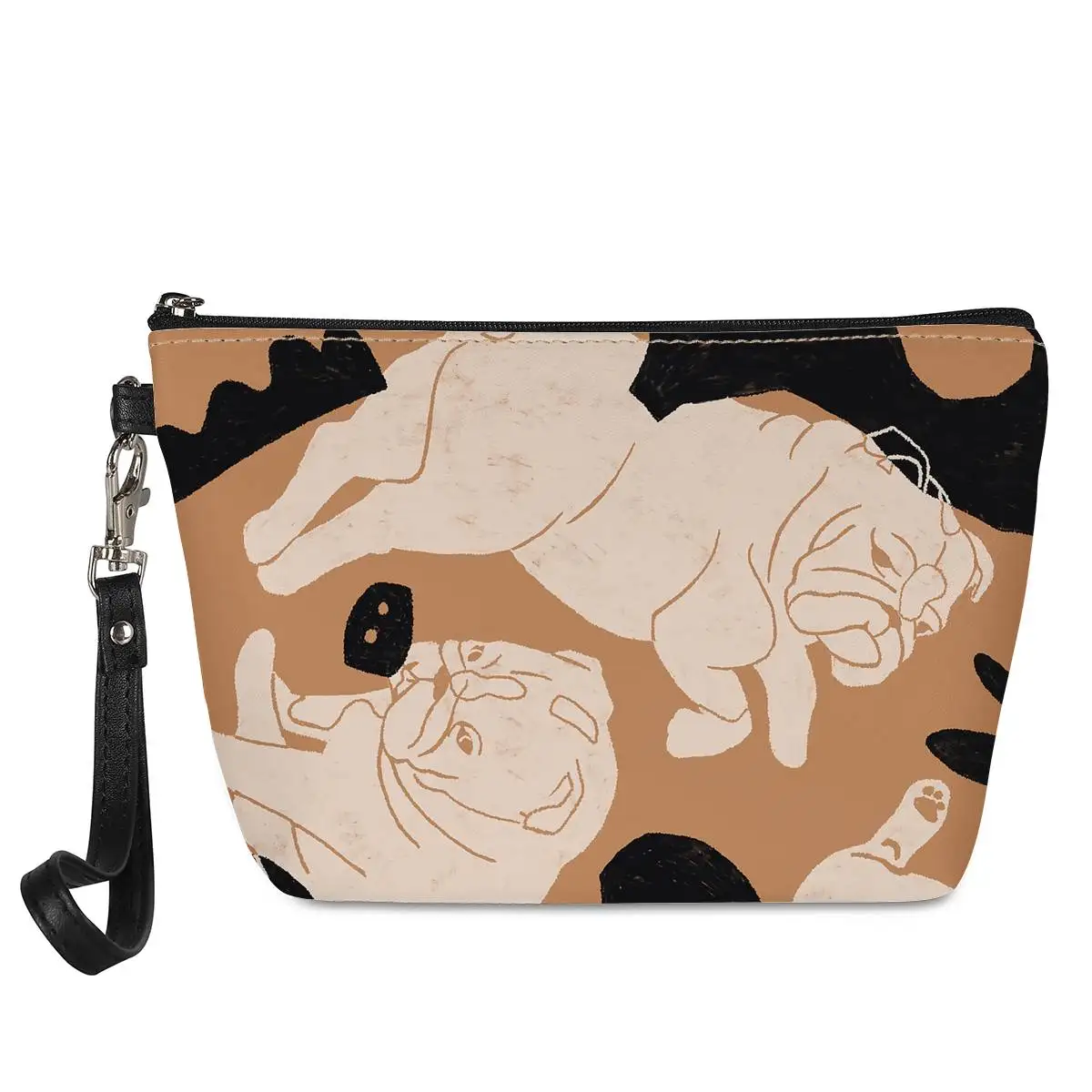 Cartoon Dog Print Fashion Makeup Bag Party Travel Lightweight Toiletries Organizer Multifunctional Female Cosmetic Bag