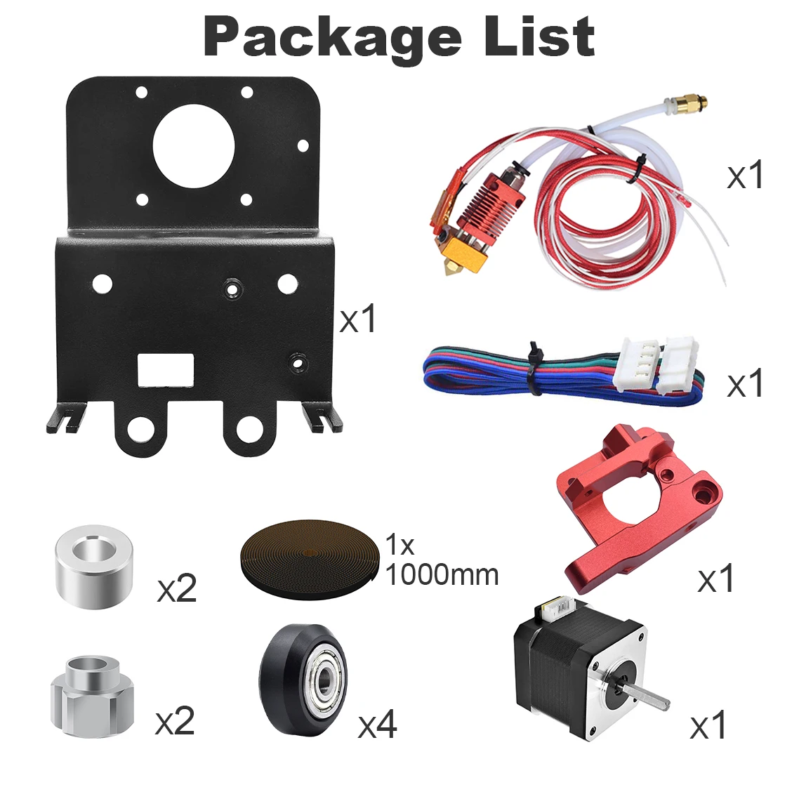 Extruder Support Plate+Motor+Heating Kit pulley Metal Extruder Right Hand Block Kit Drive Feeder 3D Printer Parts Extruder Support Plate+Motor+Heating Kit pulley Metal Extruder Right Hand Block Kit Drive Feeder 3D Printer Parts