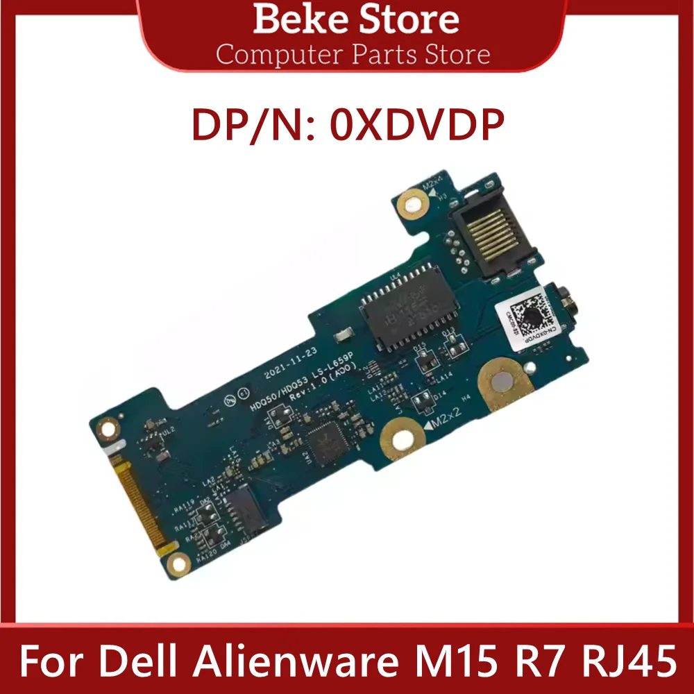 Новая оригинальная аудиоплата Beke для Dell Alienware M15 R7 RJ45 Wlan Ethernet LS-L659P 0XDVDP XDVDP быстрая