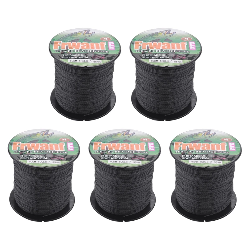 

Frwanf 5X 4 Strand 100M PE Braided Fishing Line 4 Strand Super Strong Multifilament Thread For Fishing Carp 100LB