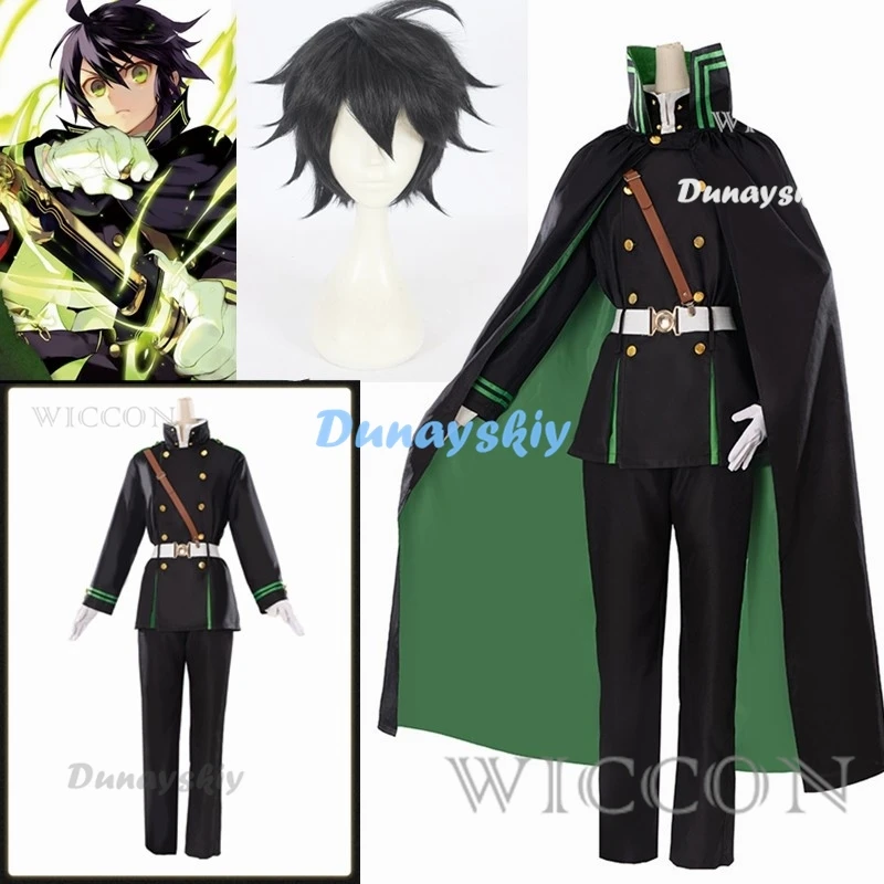 Аниме Yuichiro Hyakuya Косплей Парик Костюм Серафим Конца Owari No Seraph Делюкс Военная