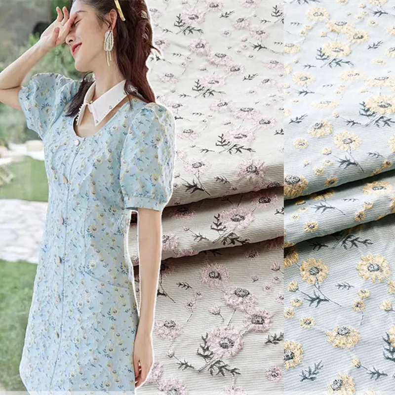 

Детское жаккардовое платье с цветочным принтом, на весну-осень