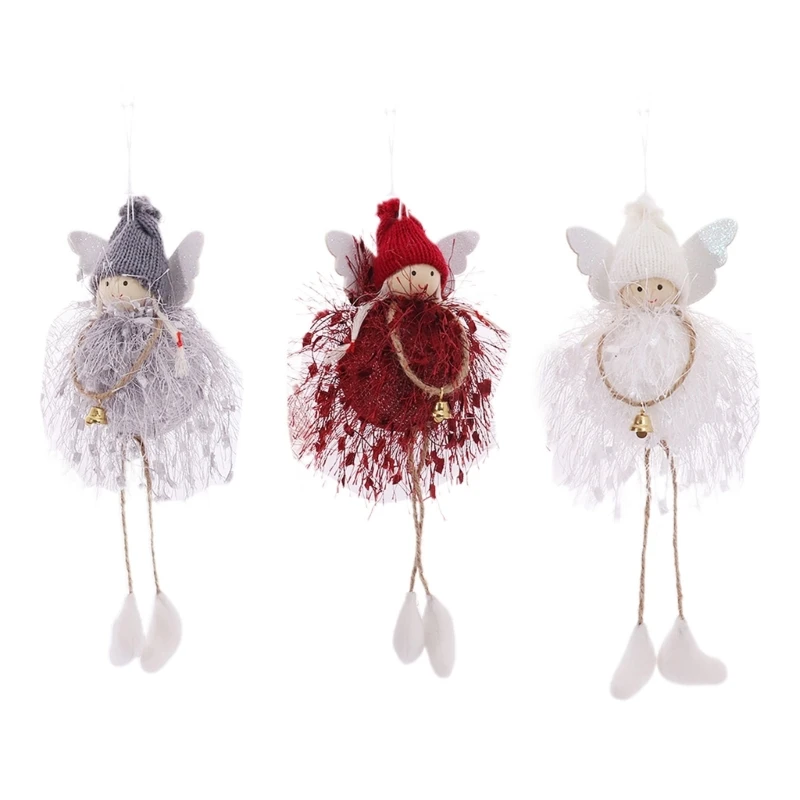 

Рождественский Ангел-девочка подвесной колокольчик, декоративные принадлежности для фестиваля, аксессуары для декора передней двери