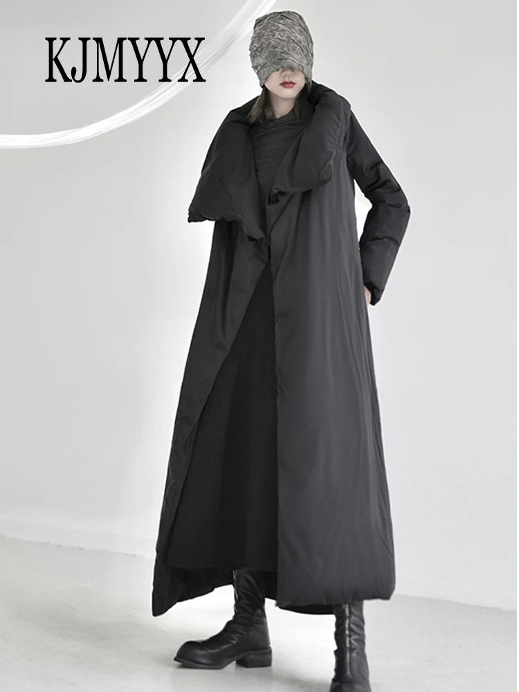 KJMYYX Brand Slim Women's Winter Jackets 2023 Fashion Thickening Warm Long Parka Female Black Wine Red Coats