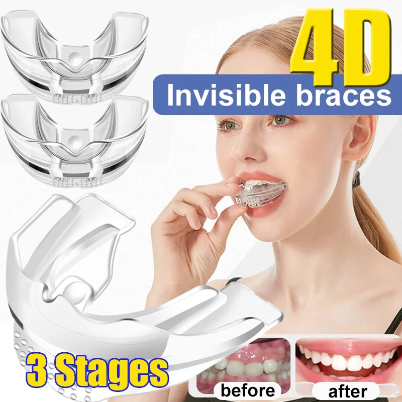 3 Stages Dental Aligner Orthodontic Braces for Teeth Fake Silicone Teeth Retainer Trainer for Teeth Alignment Tool Free Shipping