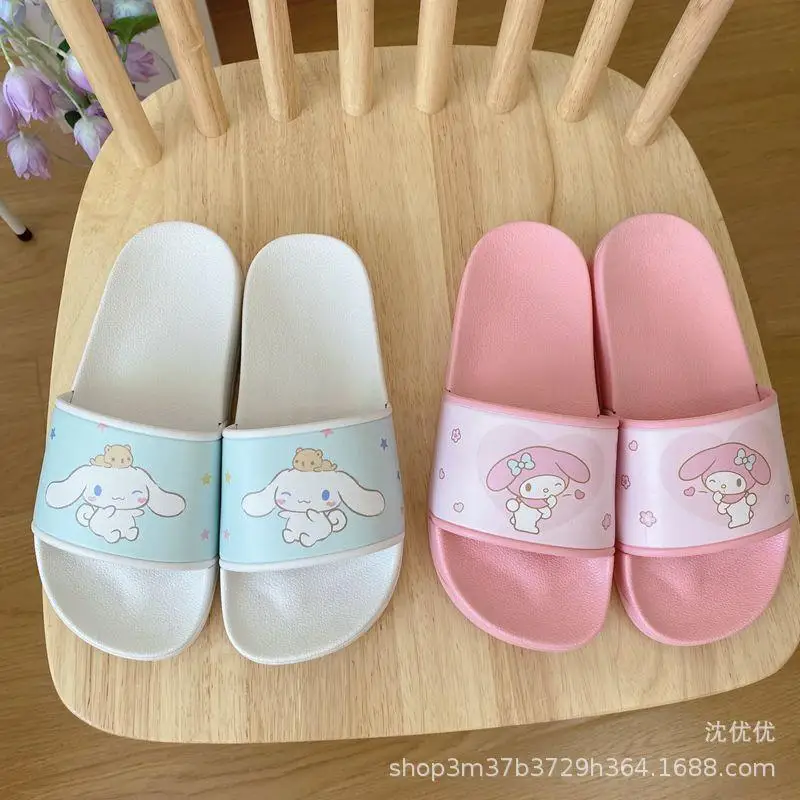 

Kawaii Cinnamoroll My Melody Pompompurin Kuromi Sanrio Plush Non-Slip Home Slippers Anime Plush Toys for Girls Birthday Gift