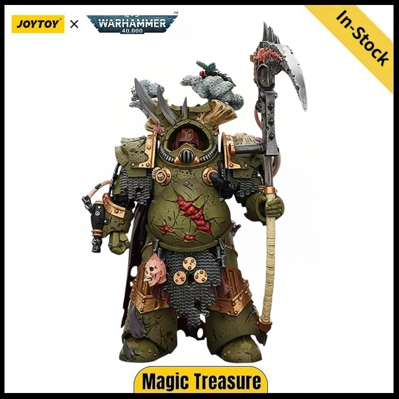 Фото Доставка в течение 24 часов: JOYTOY Warhammer 40K Death Guard Deathshroud Terminator 1 с перчатками Manreaper и Plaguespurter, масштаб 1/18 №2