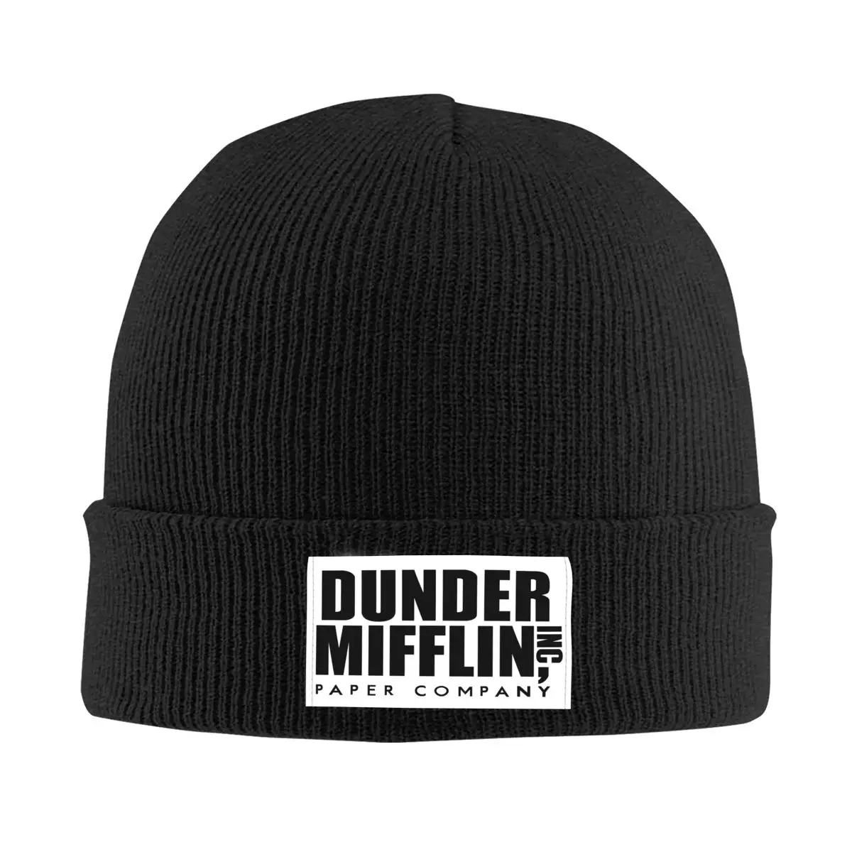 Dunder Mifflin Paper Company Skullies Beanies Caps Unisex Winter Warm Knitted Hat The Office TV Show Bonnet Hats Outdoor Ski Cap