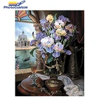 PhotoCustom 40x5 0 см Раскраска по номерам время убить Картина Краска фиолетовые цветы Раскраска по номерам взрослые поделки домашний декор