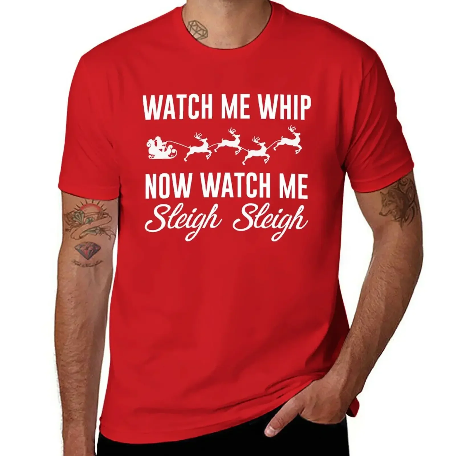 Футболка Watch Me Whip Now Sleigh таможенные корейские модные мужские большие и высокие