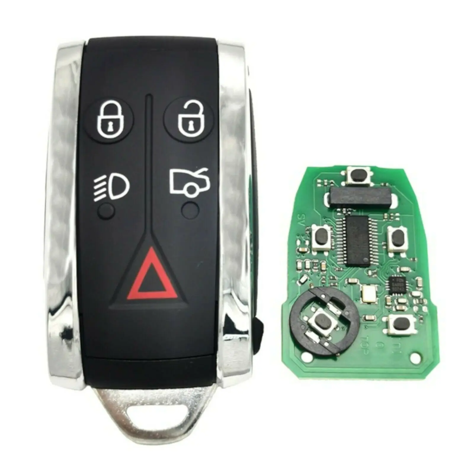 

5 Button Smart Remote Key Fob Jaguar XF XK XK8 XKR 433MHz C2 KR55WK49244 Chip