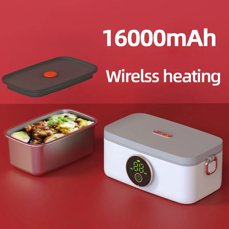 

16000mAh Wireless Electric Lunch Box USB Rechargeable Bento Box 1000ml Portable Lunch Box Insulated Food Warmer Food Container