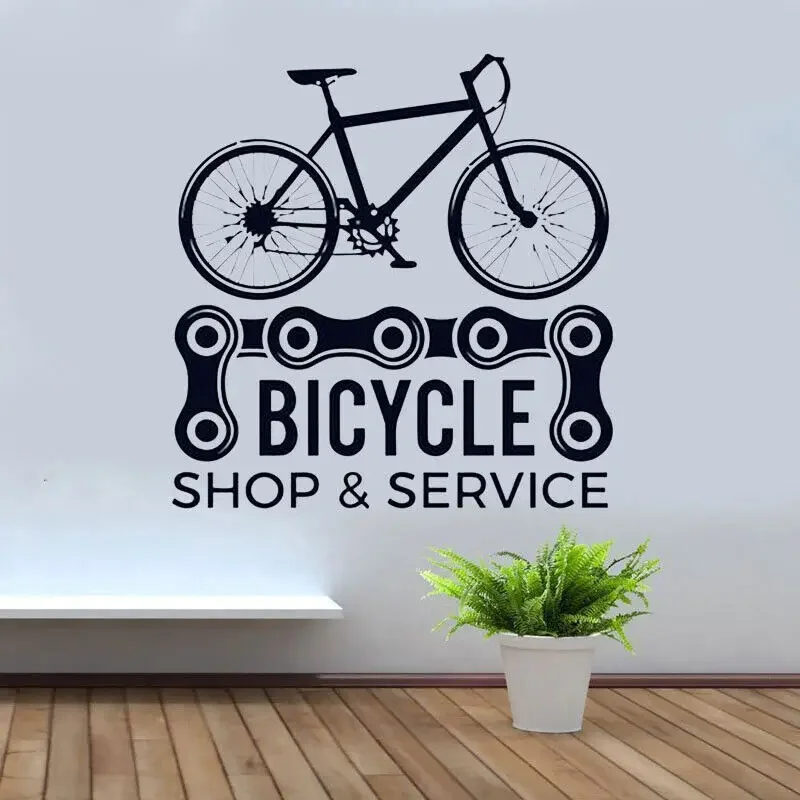 Велосипедный магазин и сервис стикер на стену декор для велосипедной цепи