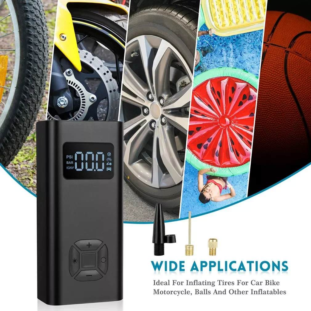 Smart Wireless Car Air Pump Portable Mini Car Bicycle Basketball Multi-function Pump Electric Tire Pump enlarge