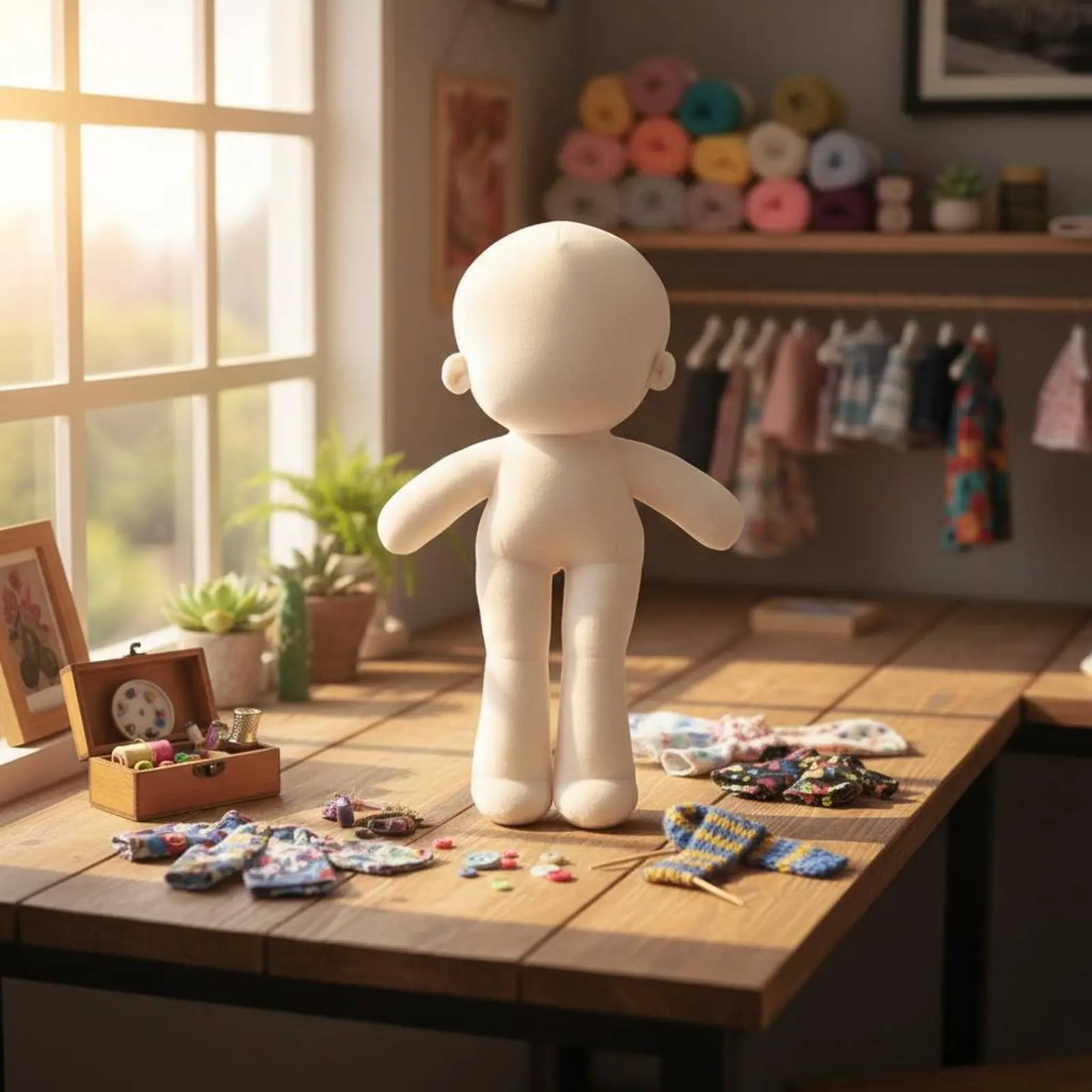 Фото Мягкая кукла без одежды цвета слоновой кости, плюшевая игрушка для детей №5