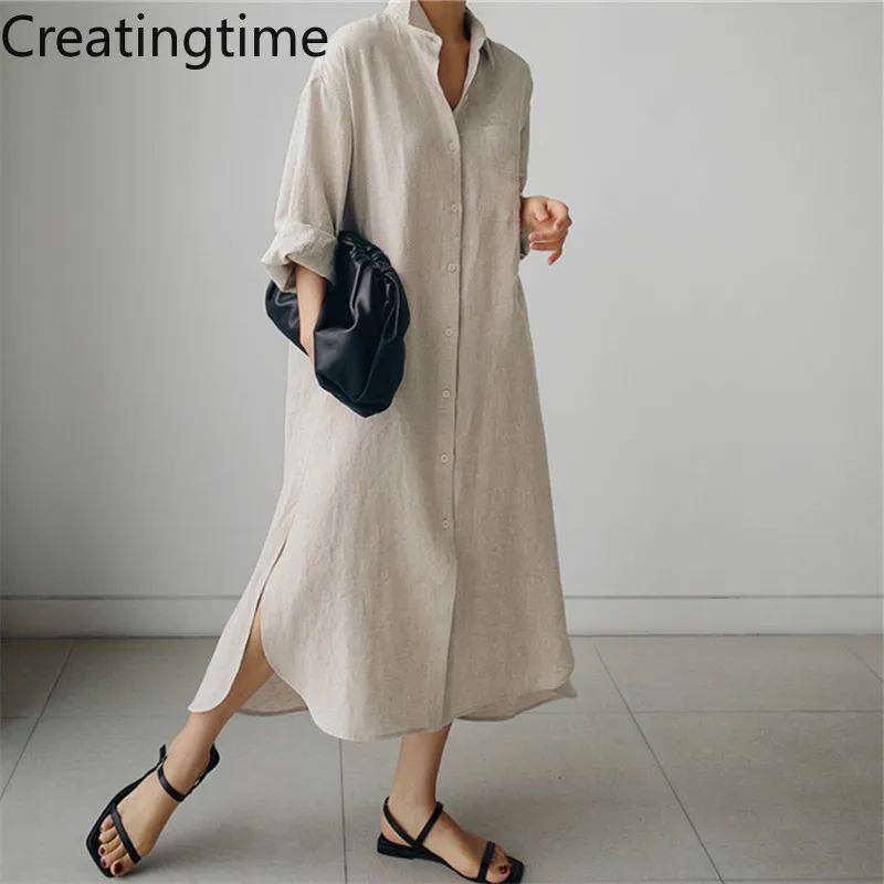 

Новинка весна-лето 2022 модная трендовая Женская юбка-Рубашка свободного кроя нестандартный солнцезащитный кардиган длинное платье GA191