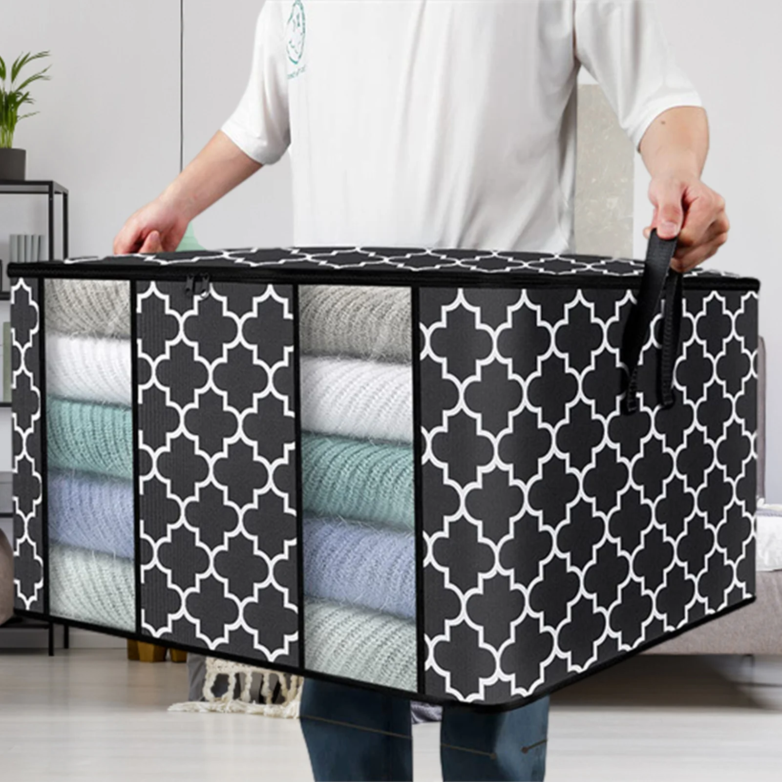 

Clothes Organizer Foldable Comforter Storage Bag Household Clothing Storage Box Dustproof Quilt Storage Bolsas De Almacenamiento