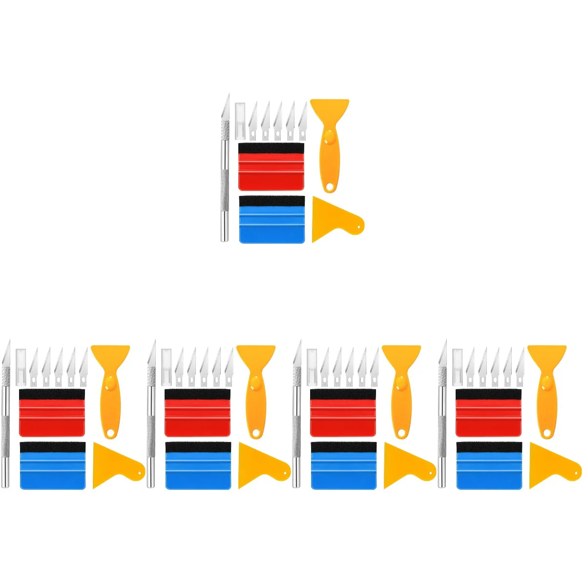 

5 Sets Vehicle Vinyl Wrap Window Tint Film Tool Kit Car Wrapping Tool Kit