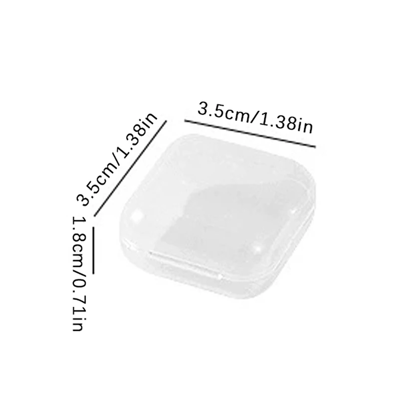 10 шт. маленькие квадратные пластиковые коробки для хранения ювелирных изделий