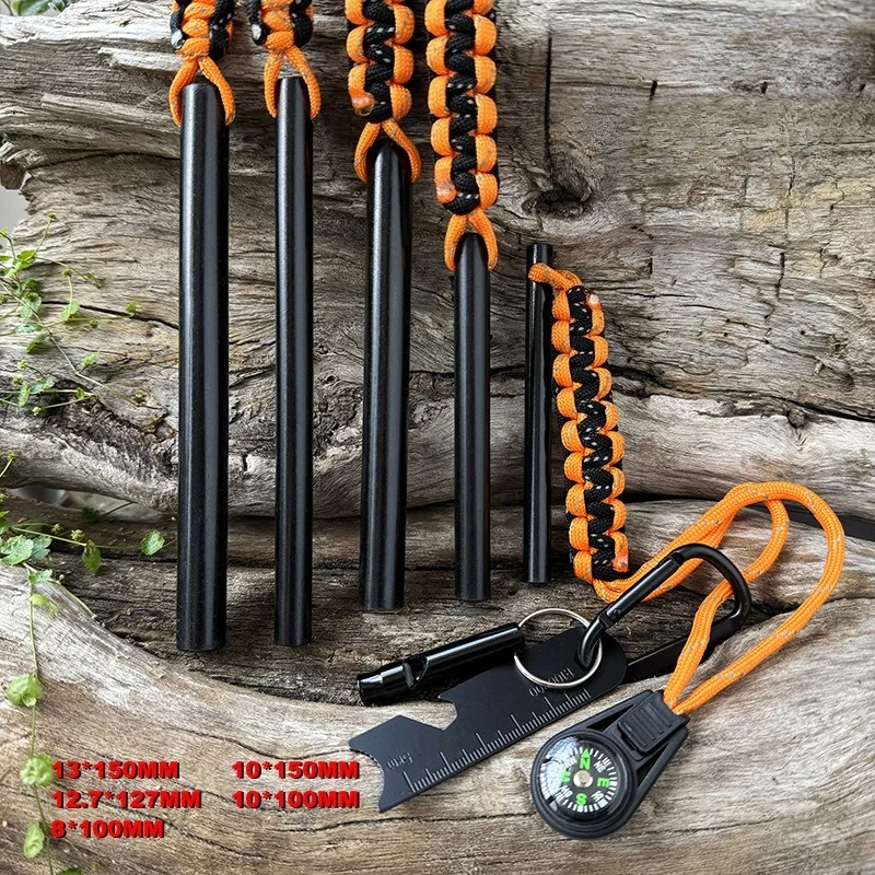 Фото Bear Grylls Survival Fire Starter, магниевый кремневый стержень, портативный аварийный комплект Firesteel, компас-свисток для кемпинга, пешего туризма, инструмент №1