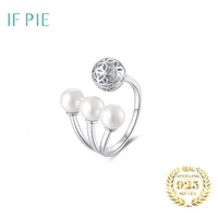 if pie new fashion aniamls hollow aromatherapy 10mm round women elegant white pearl rings essential oil scent open rings