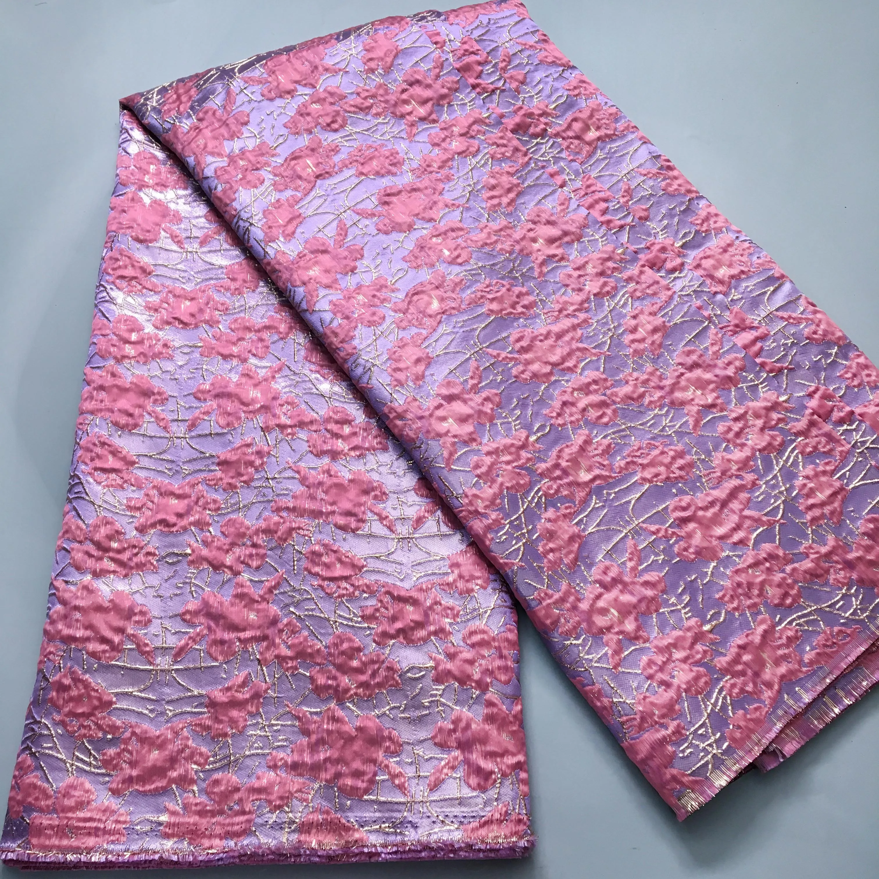 Африканский Жаккардовый Парчовый Ткань С Золотой Вышивкой Высокое Качество