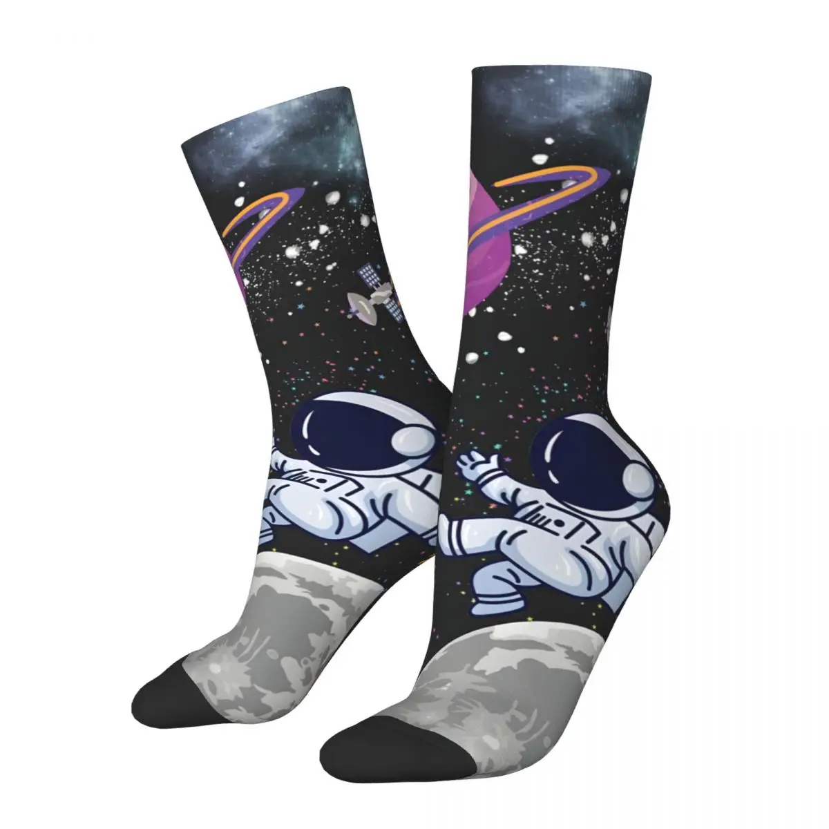 Носки мужские компрессионные классные повседневные с рисунком Галактики в стиле