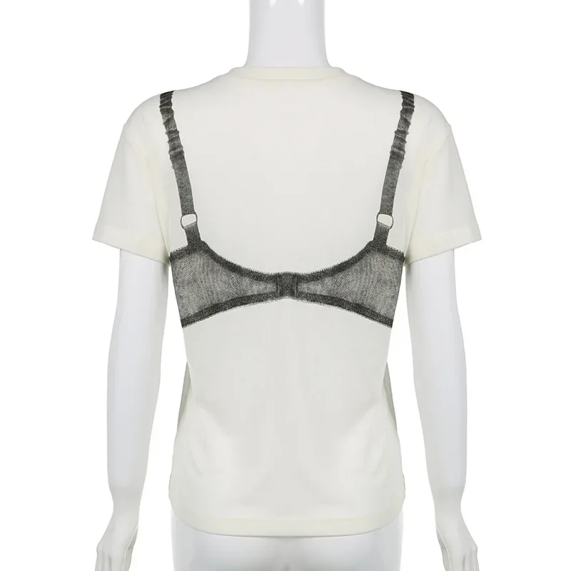 Женский кружевной бюстгальтер Ueteey с круглым вырезом и коротким рукавом