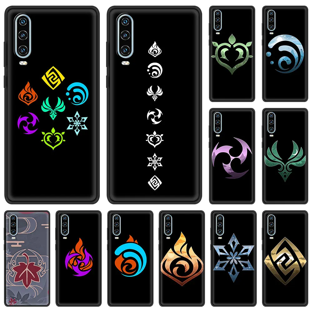 

Милый чехол для телефона с логотипом Genshin impact для Huawei P30 Lite P50 Pro P20 P40 Lite E P Smart Z 2021 Y6 Y7 Y9 2019 Y6p Y9s Y7a, чехол