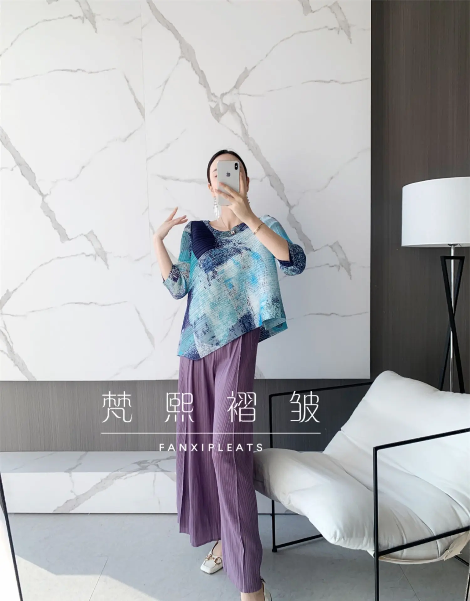 Лидер продаж модные Асимметричные футболки миаке с круглым вырезом и три