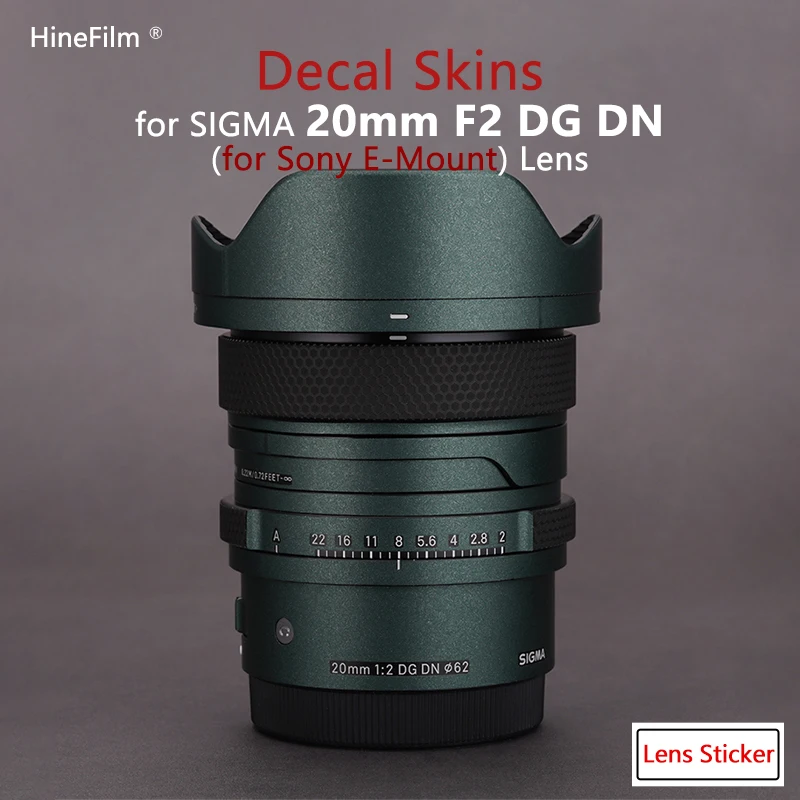 

Sigma 20 F2 FE Mount Lens Decal Skins for Sigma 20mm F2 DG DN for Sony Mount Lens Stickers Protector Cover Film 3M Vinyl Film