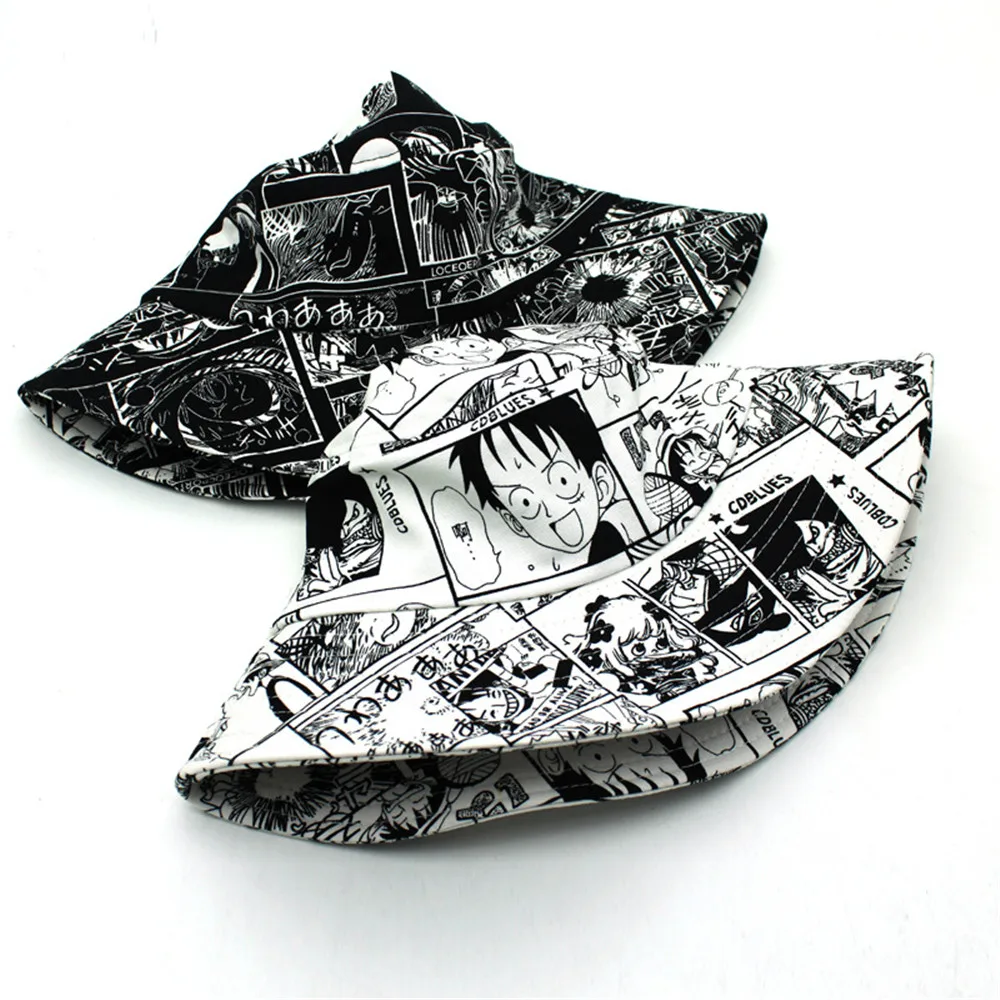 

Панама с мультяшным принтом Луффи, Чоппер, Зоро, сандзи