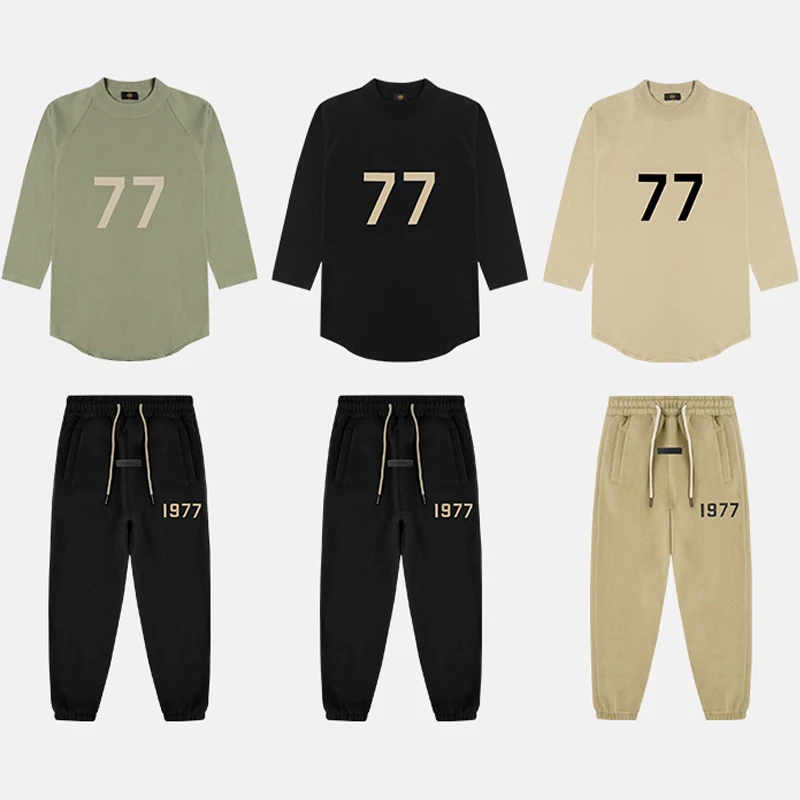 

Kids Long Sleeve T-Shirt Sweatpants Two Piece Set Boy Girl Spring Autumn Loose Casual High Quality Cotton T-shirt and Pants Suit