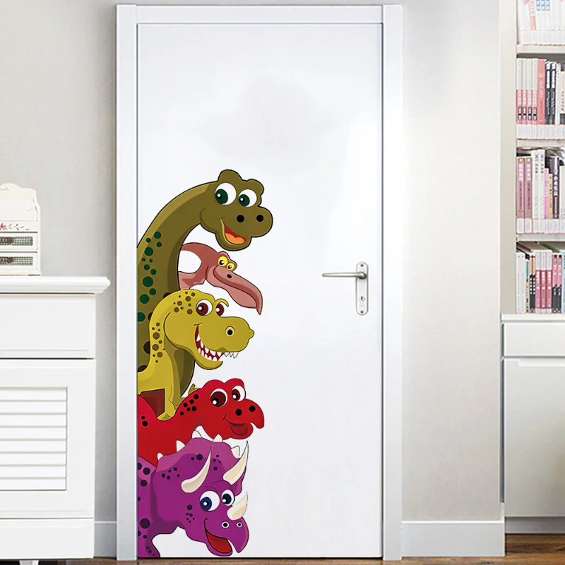 New Creative Wall Stickers Variety of Cute Dinosaur Wall Stickers Living Room Bedroom Wandtattoo Children's Room Painting