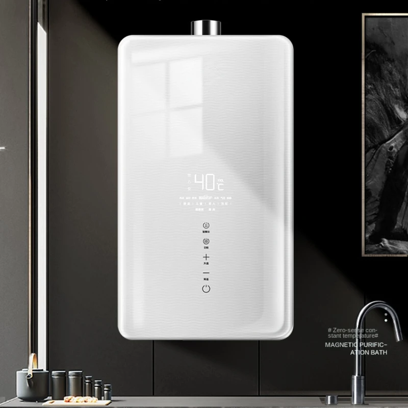 

Water Server Constant Temperature Gas Water Heater Household Frequency Conversion Mute Natural Gas Strong Exhaust 16 Liters T8