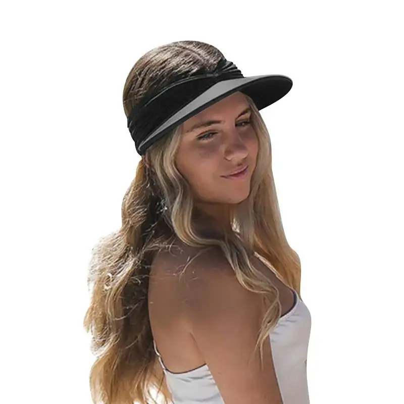 

Women's Sun Hats Elastic Women Sport Sun Visor Hats Women Sun Protection Hat Summer AntiUltraviolet Elastic S Hollow Top Sun