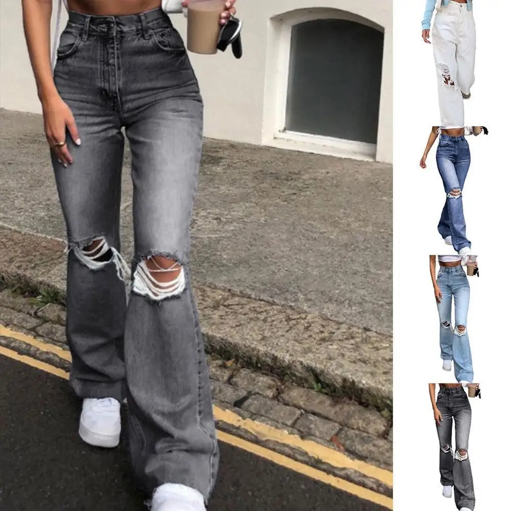 

Pants for women Oversize High Waist Pocket Jeans Trousers Loose Denim Pants Streetwear Trouser Straight Leg Jeans vaqueros