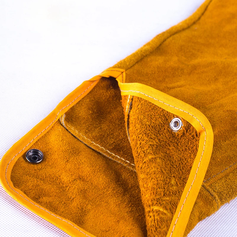 Термостойкие Сварочные Рукава, 1 пара, защитные манжеты для рабочих, Воловья кожа, сварные манжеты, Искрящиеся