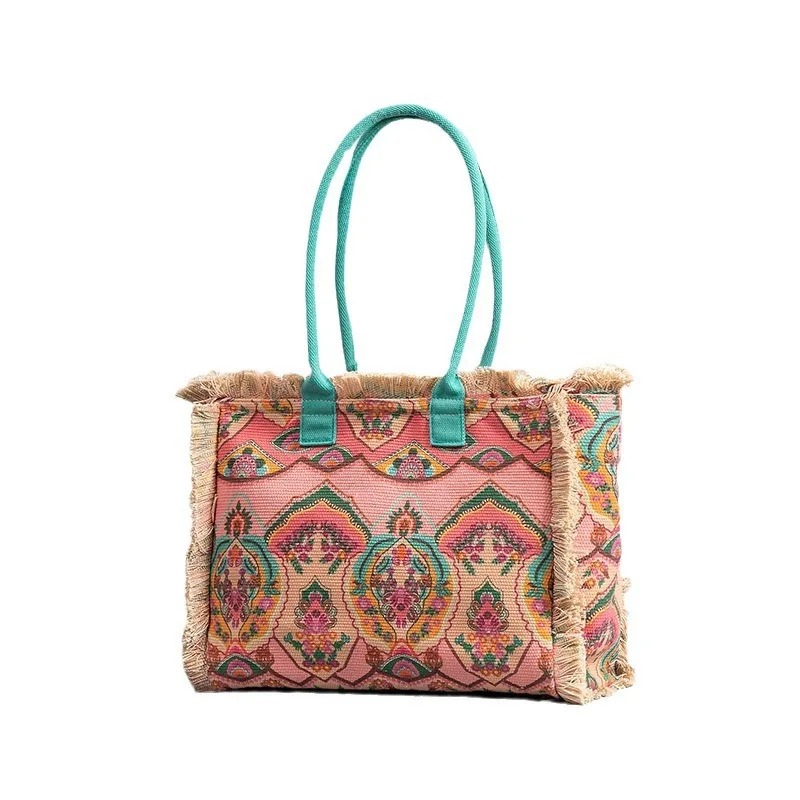 Вместительная сумка через плечо универсальная женская сумка-тоут в стиле ретро