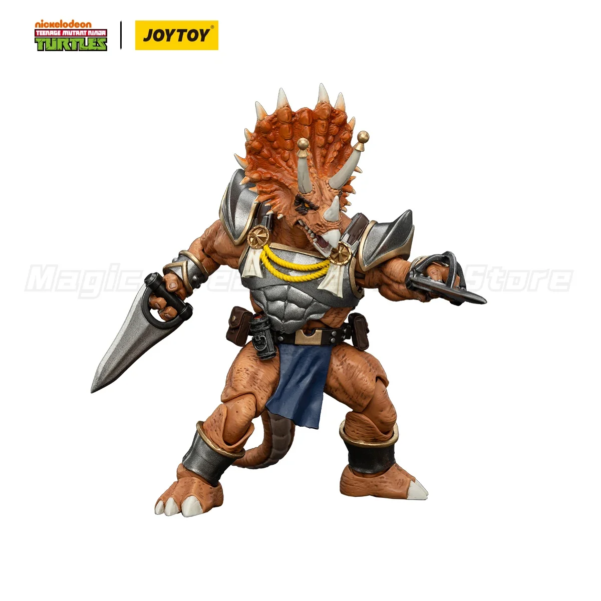Фото В наличии: Фигурка JOYTOY 1/18 TMNT-Captain Zorax Adjutant Zork Triceraton Infantryman, модель персонажа аниме. №4