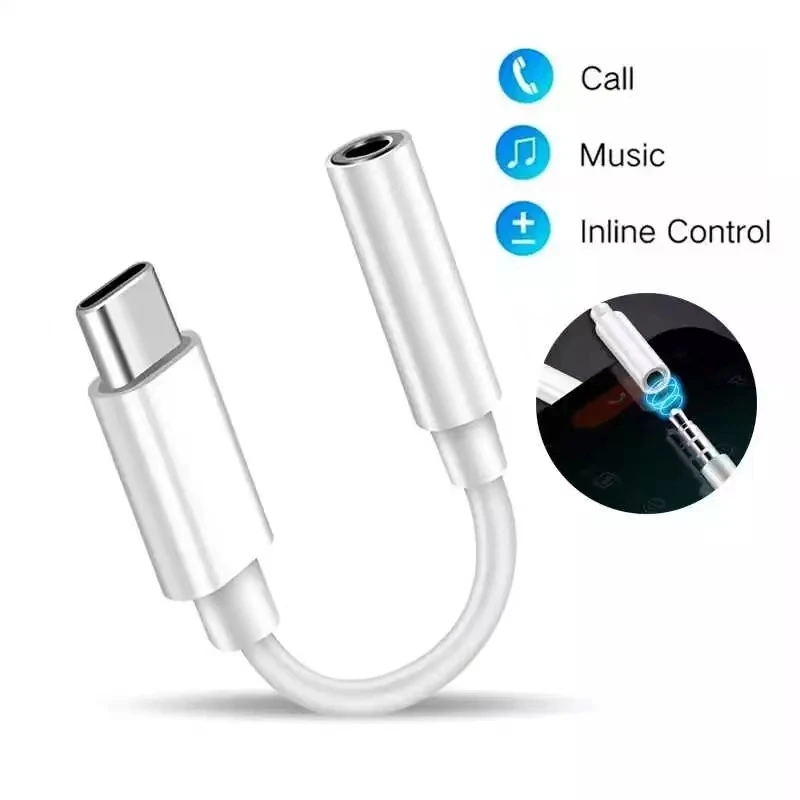 

Portable USB Type C Adapter To 3.5mm Earphone Headset Cable Audio Adapter Converter Cable For Mobile Phone converter 029