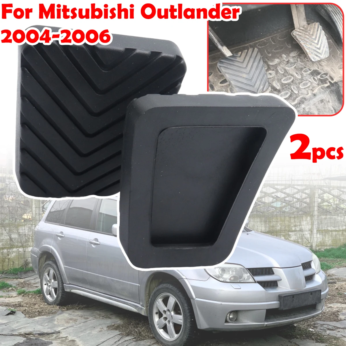 

Автомобильная резиновая накладка на педаль тормоза сцепления, замена 3282536000 для Mitsubishi Outlander 2004-2006 Outlander SPORT 2011-2013