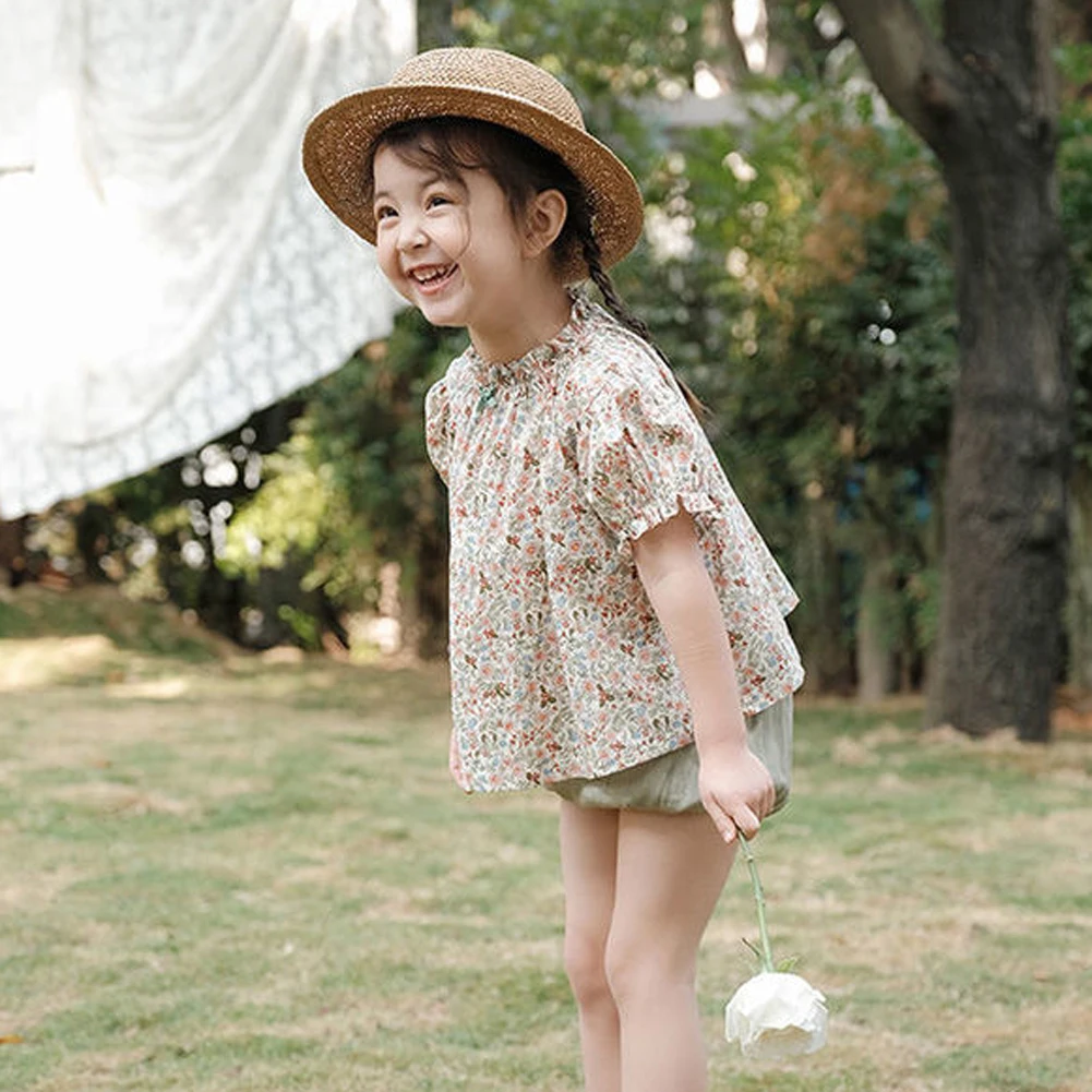 

Детская Свободная рубашка с короткими рукавами, летняя детская рубашка с рисунком для изготовления одежды, шаблон «сделай сам» из крафт-бум...