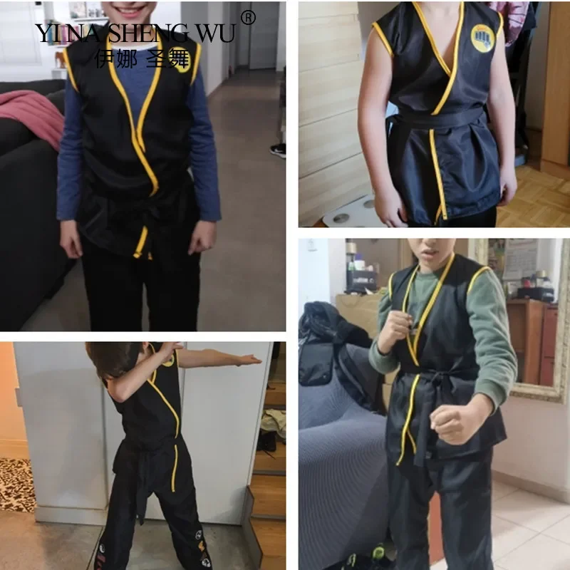 АнимеKarate Cobra Kai униформа карнавальный костюм Tory Nichols Робби Кине топ брюки повязка