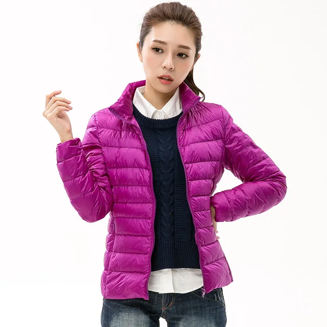 

Women ultra light down jacket portable winter plus size light hooded puffer coat